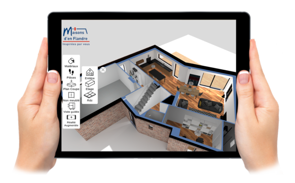 Vue maison sur tablette